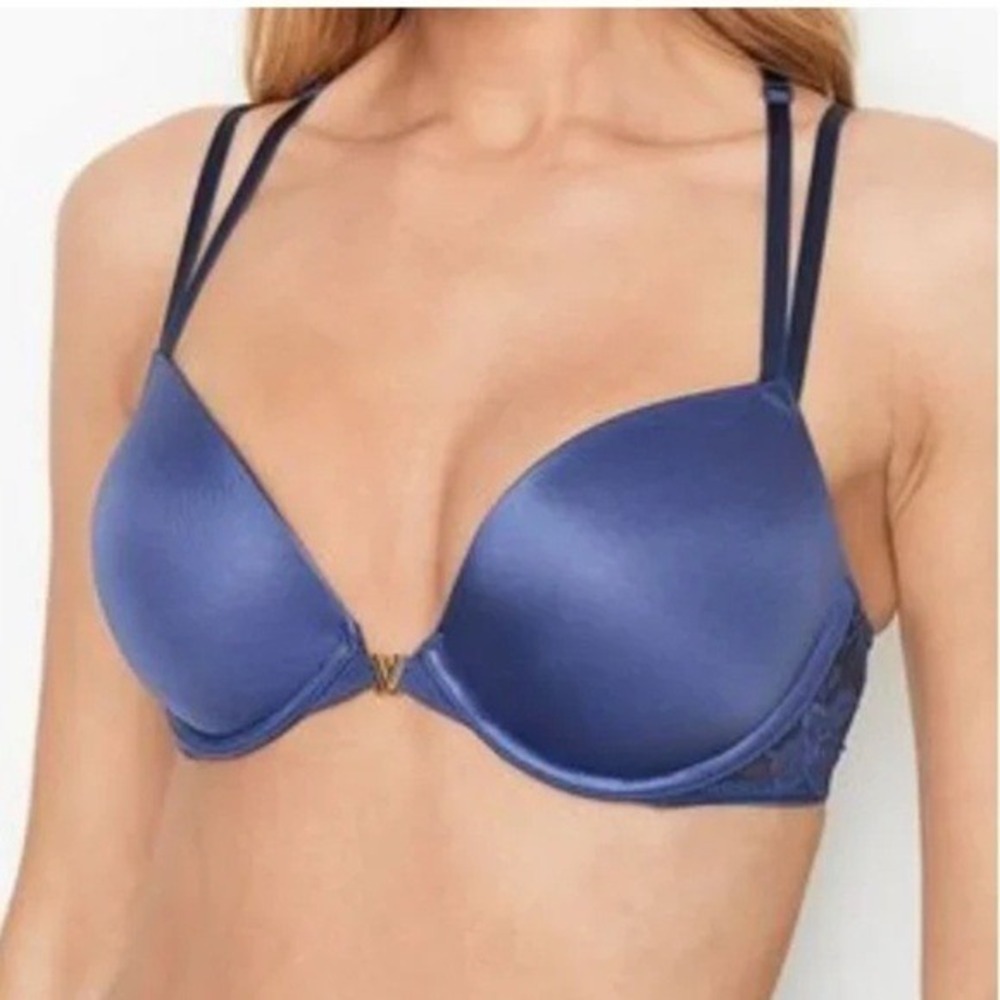 Victoria's‎ Secret Very Sexy Lace Racerback Push-Up Bra Women 32D Blue